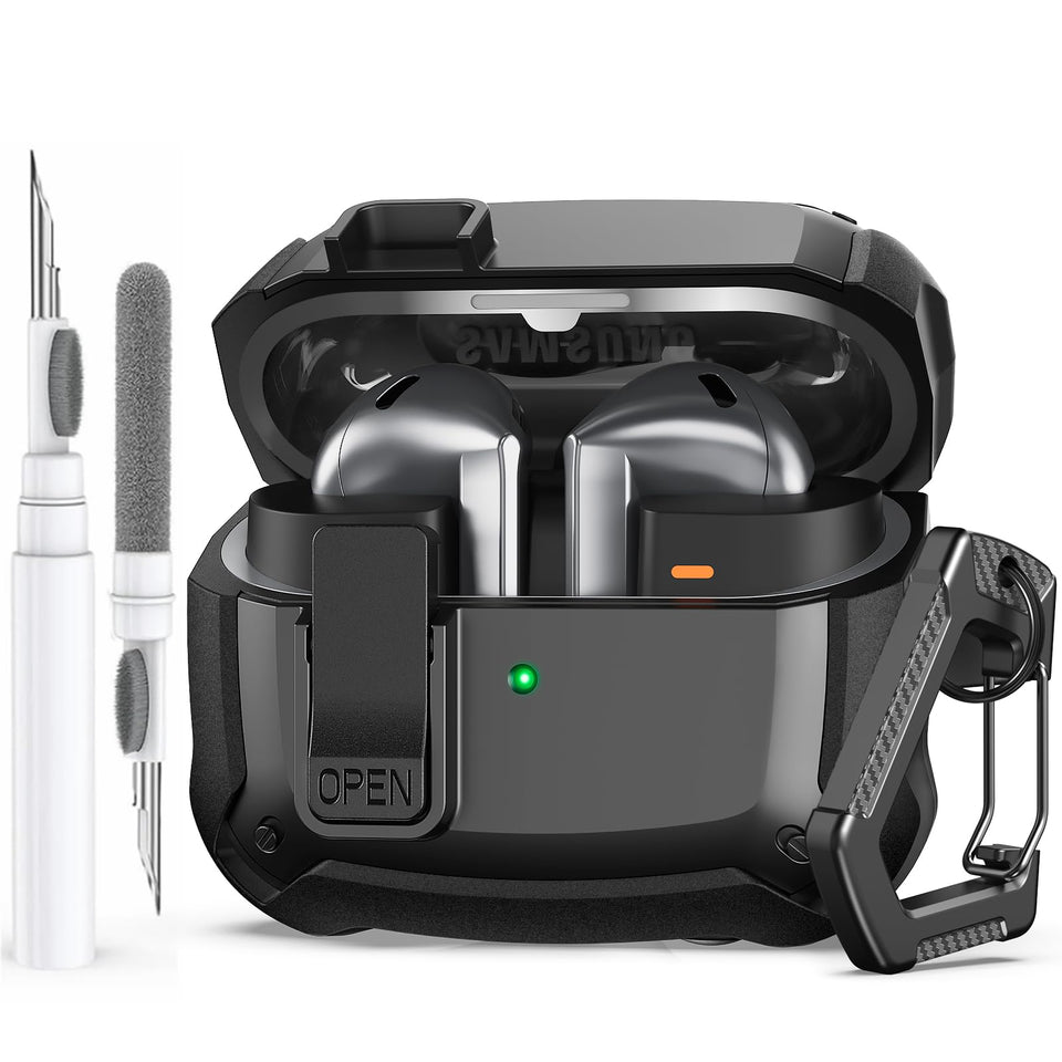 AHASTYLE front view of Galaxy Buds3 case showing protective profile and secure closure