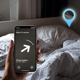 AHASTYLE remote with hand strap offering secure one-hand hold