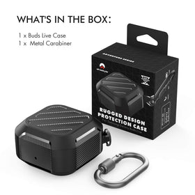 AHASTYLE Samsung Galaxy Buds FE case anti-slip top-bottom for secure travel.