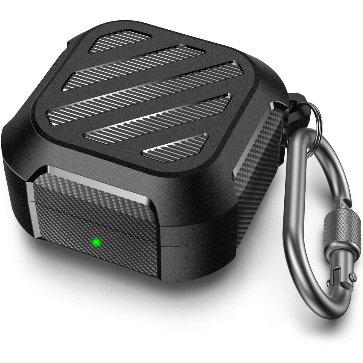 AHASTYLE Samsung Galaxy Buds FE case front view shows sleek protection and wireless charging ready.