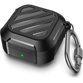 AHASTYLE Samsung Galaxy Buds FE case front view shows sleek protection and wireless charging ready.