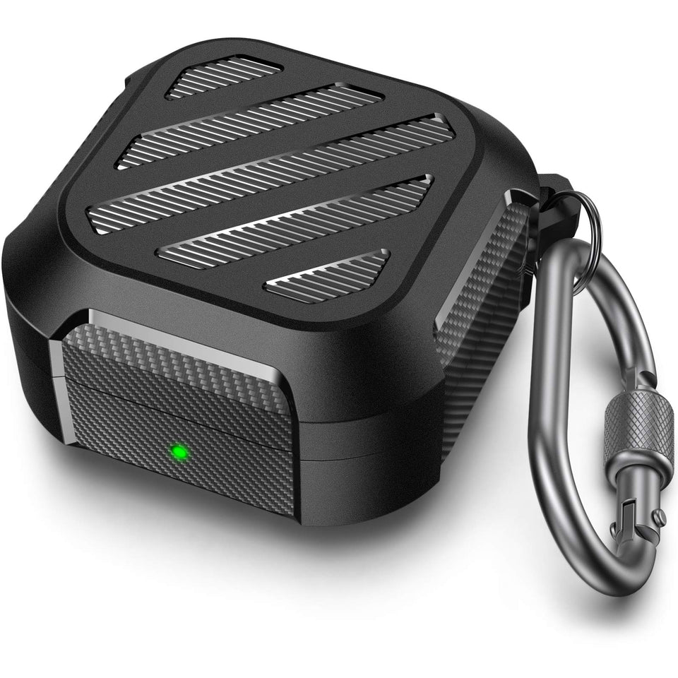 AHASTYLE Samsung Galaxy Buds FE case front view shows sleek protection and wireless charging ready.