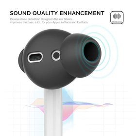 AHASTYLE silicone earbud cover close-up highlighting soft, durable silicone material.