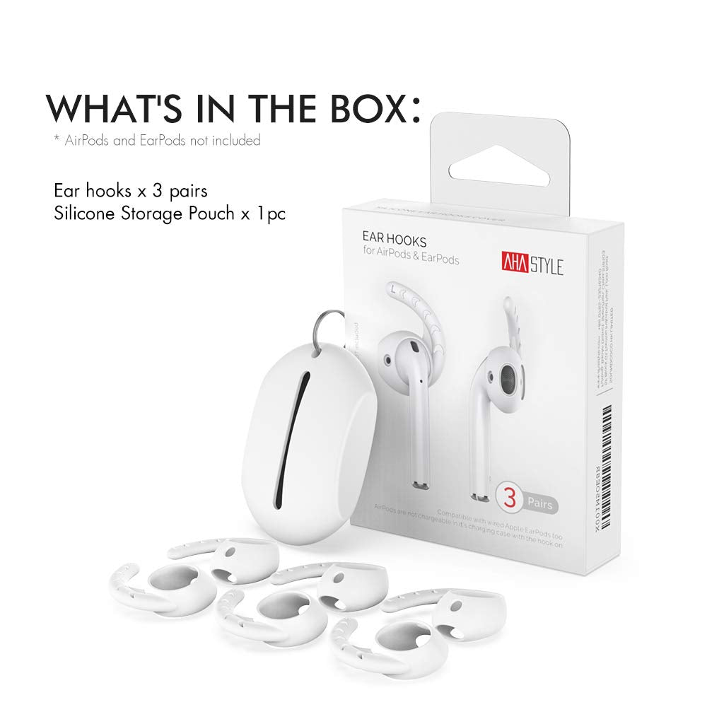 AHASTYLE silicone pouch stores hooks when not in use.