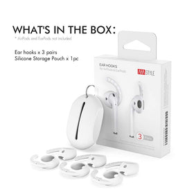 AHASTYLE silicone pouch stores hooks when not in use.