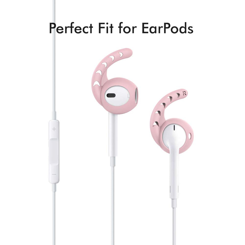 AHASTYLE hooks beside an AirPod showing scale for easy compatibility and sizing benefit