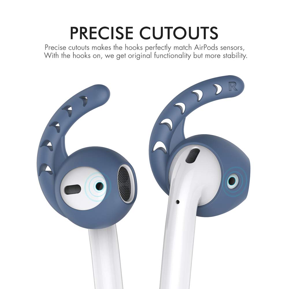 AHASTYLE ear hook next to coin showing compact size advantage