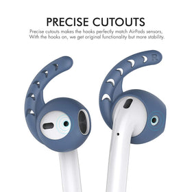 AHASTYLE ear hook next to coin showing compact size advantage