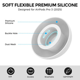 AHASTYLE Soft silicone ear tips provide gentle comfort for long listening sessions.