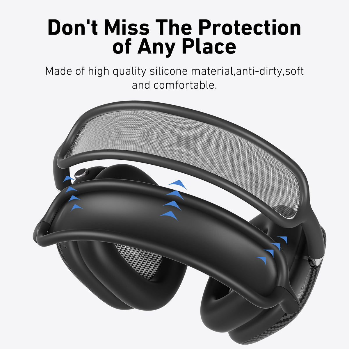 AHBTEYM AirPods Max 360-degree protection case guards against bumps.
