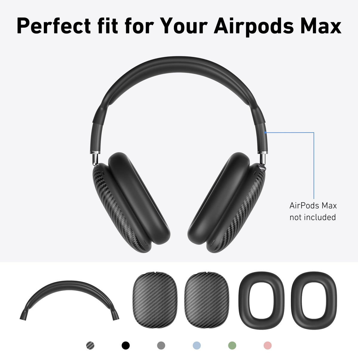AHBTEYM AirPods Max protective set helps keep cushions clean.