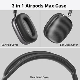 AHBTEYM AirPods Max silicone ear pad covers provide soft protection and dust resistance.