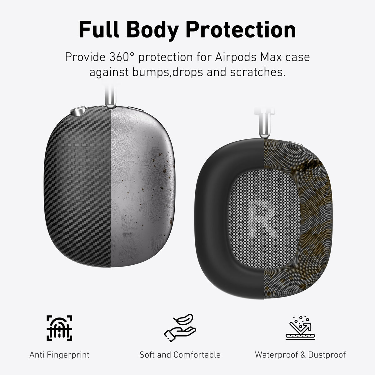 AHBTEYM AirPods Max silicone headband cover adds comfortable daily protection.