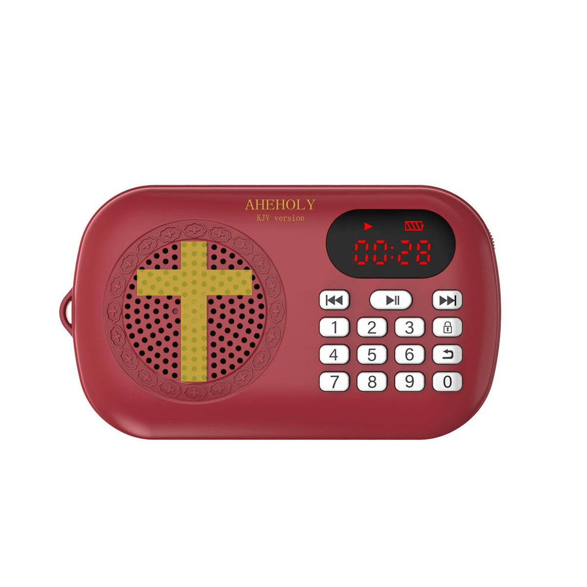 AHEHOLY KJV Audio Bible Player front view for easy handheld listening