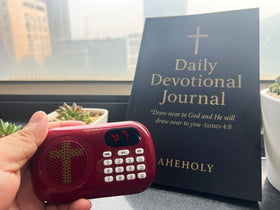 AHEHOLY KJV Audio Bible Player with USB cable for rechargeable power