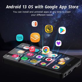 AHENOD 96GB MP3 Player four-point-two-inch display delivers clear video