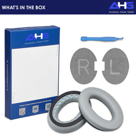 AHG protein leather gray ear pads provide premium feel and easy maintenance.