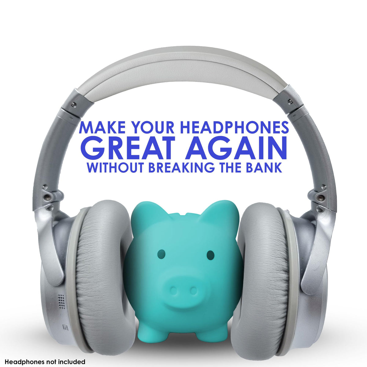 AHG QC45 gray ear pads improve comfort and sound control on headphones.