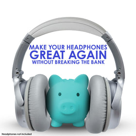 AHG QC45 gray ear pads improve comfort and sound control on headphones.