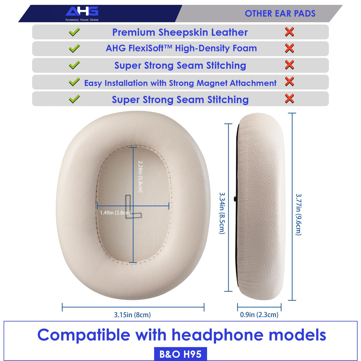 AHG Accessory House Global high-density memory foam cross section showing cushioning benefit