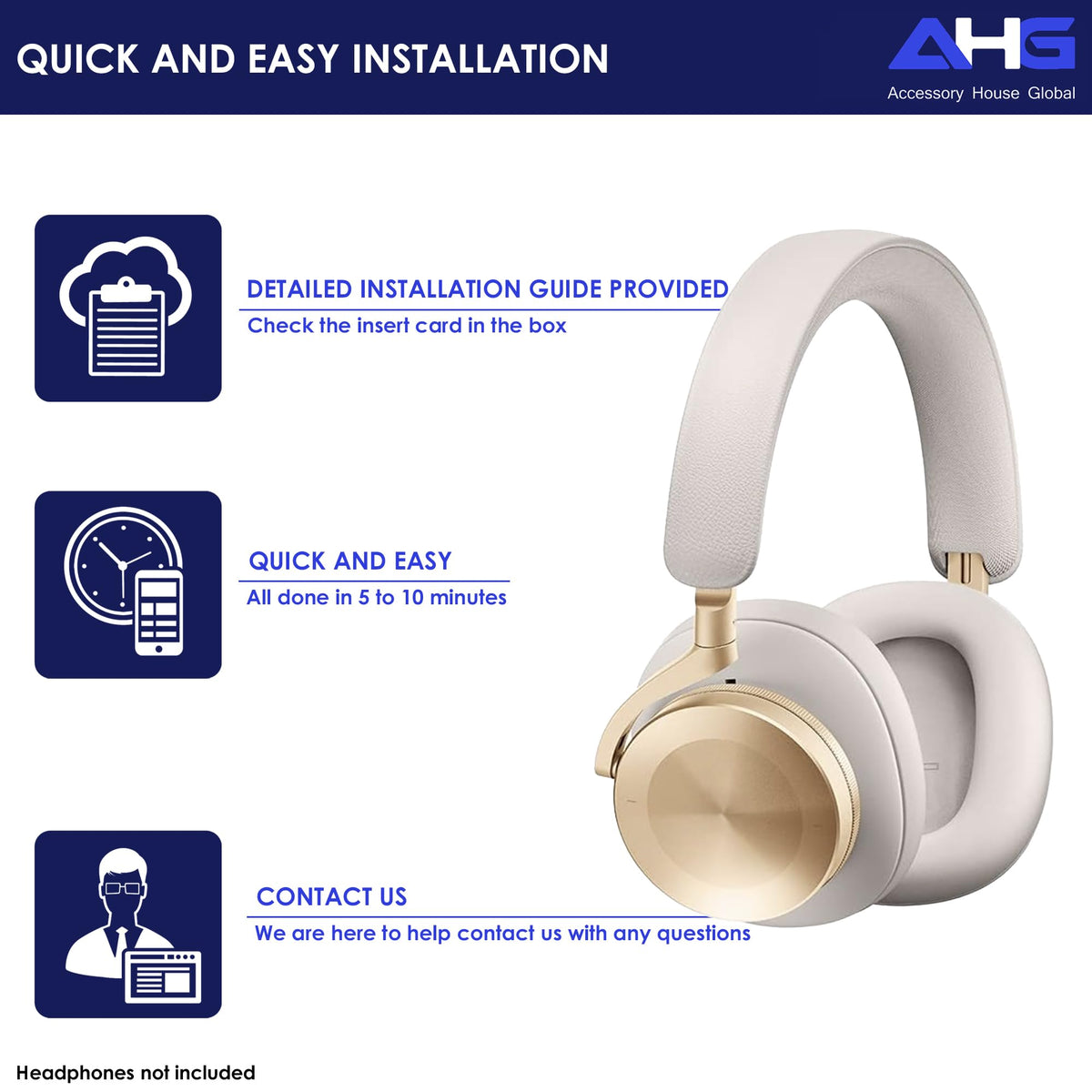 AHG Accessory House Global ear pad beside a coin showing scale and accurate H95 sizing