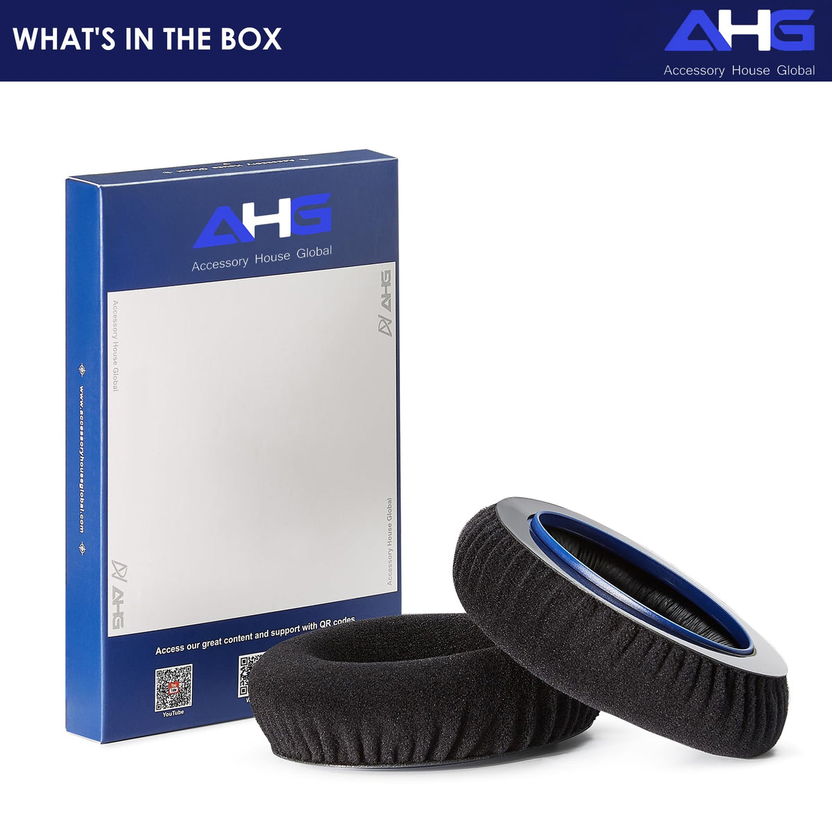 AHG complete ear pad refresh kit includes two pads and foam scrims