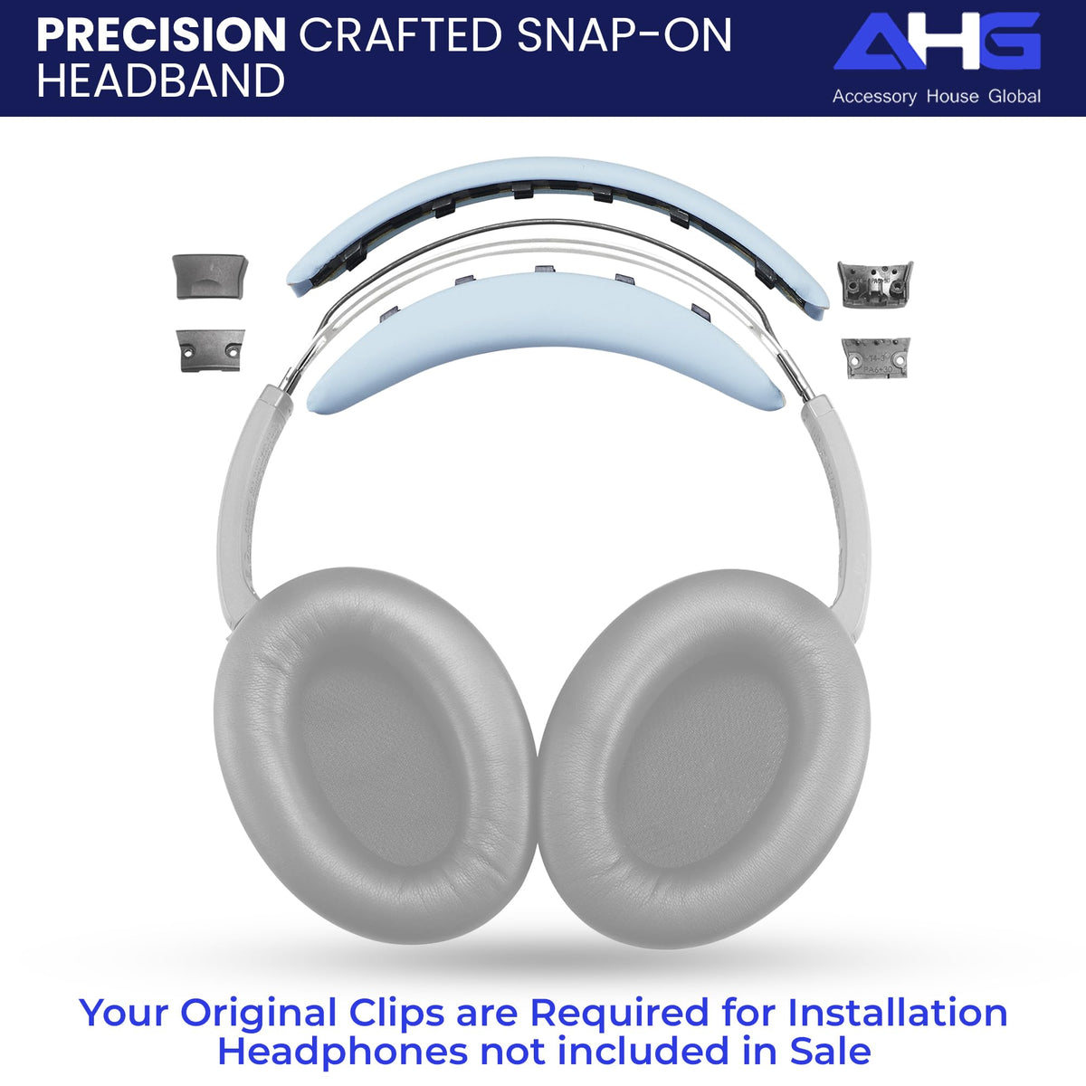 AHG ear pads with secure attachment ring on QC45