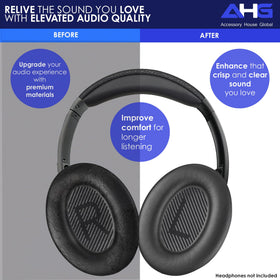 AHG QC45 replacement pads—inside view with thicker rim and secure seal.