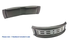 AHG headband side view shows thicker high-density foam for long-lasting support