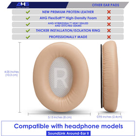 AHG HybridSeal stitching maintains durable seams on SoundLink AE2 pads.
