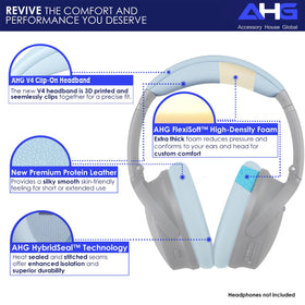 AHG premium protein leather ear pad close-up