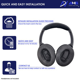 AHG QC35 Fixer-Upper Kit includes ear pads and scrims for restoration.