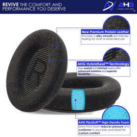 AHG QC35 protein leather pads with Mosaic design for comfortable seal.
