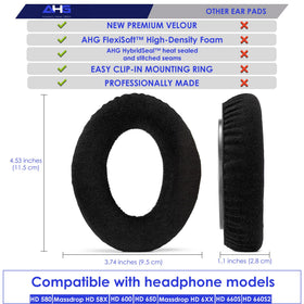 AHG replacement HD6XX ear pads velour offering premium comfort