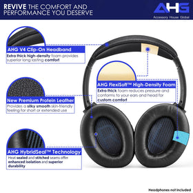 AHG SoundLink AE2 ear pads with thicker rim reduce sound leakage.