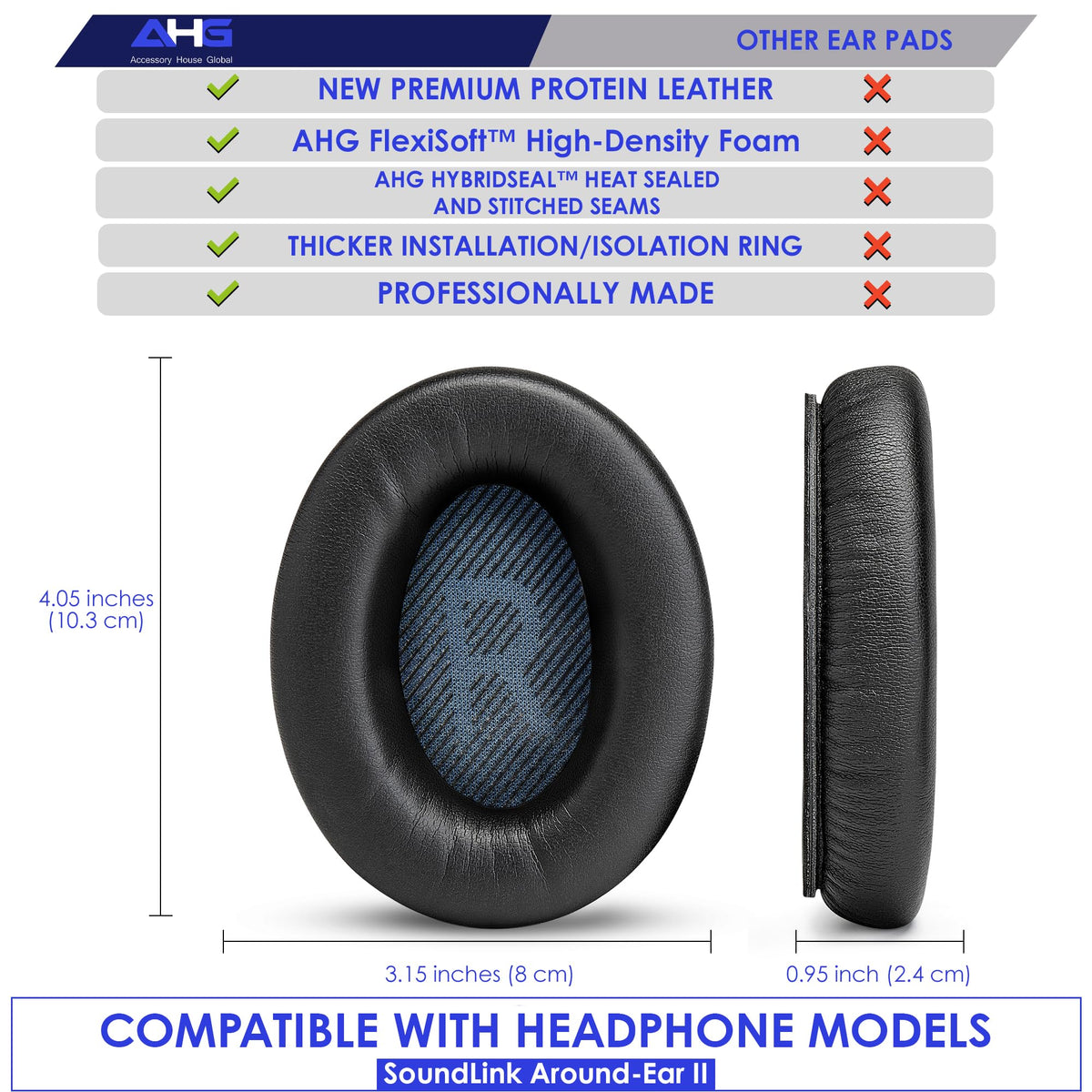 AHG SoundLink AE2 headband pad stitching demonstrates durability.
