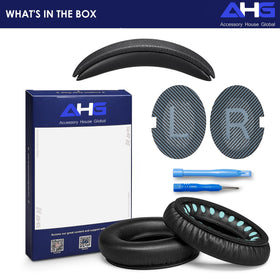AHG AE2 headphones with new ear pads and headband upgrade.