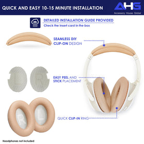 AHG SoundLink AE2 in-use beige showing soft cushioning during listening