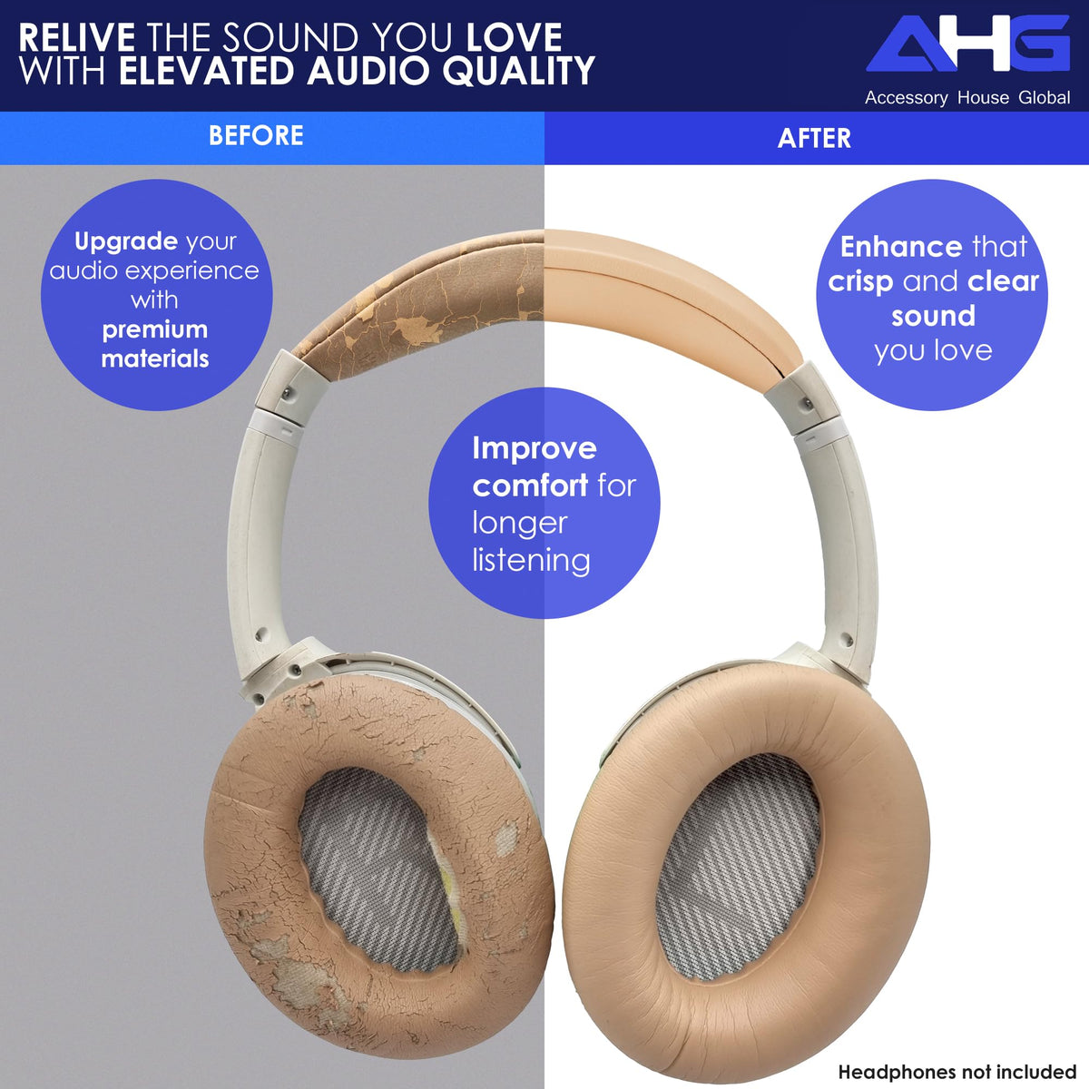 AHG SoundLink AE2 leather cover beige with premium protein leather look