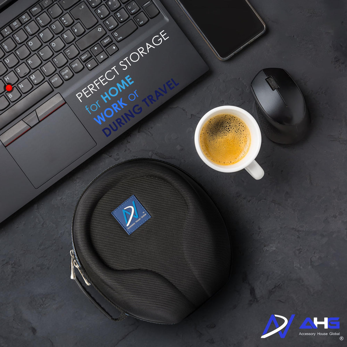 AHG Spartan case reinforced nylon handle for comfortable, secure transport.