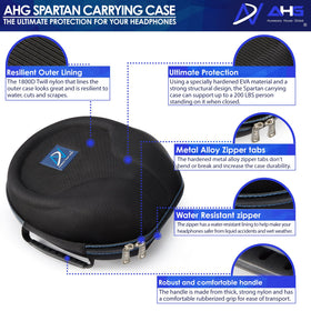 AHG Spartan case's water-resistant twill exterior guards gear in damp conditions.
