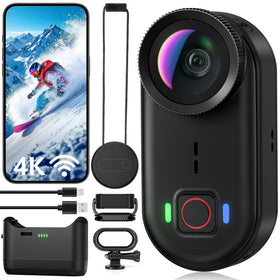 Ahlirmoy 4K mini body camera front view for hands-free action footage