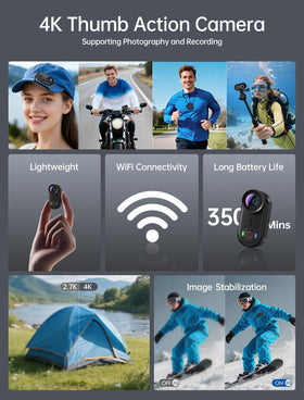 Ahlirmoy 4K mini body camera worn on strap for immersive POV moments