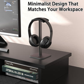 Ahonnpely aluminum-pole with matte finish enhances desk aesthetics.