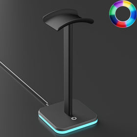 Ahonnpely headphone stand on desk with aluminum hanger provides sturdy support and easy access