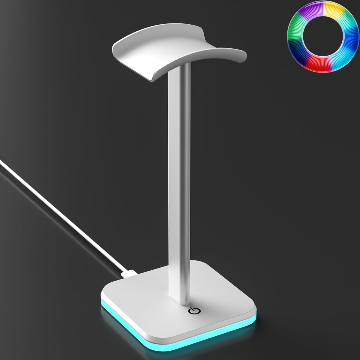 Ahonnpely headphone stand on a desk keeps your headset organized and within reach