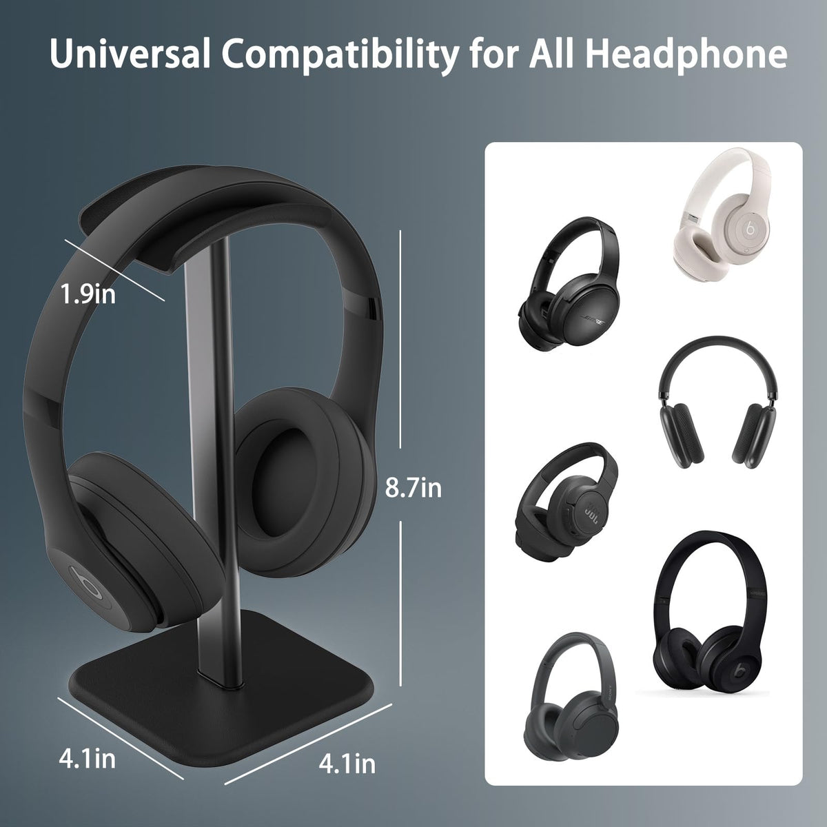 Ahonnpely headpiece with soft TPU top cushions headphones gently.