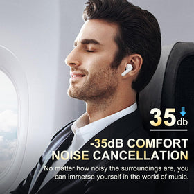 AHORALA earphones 4-mic-ENC for clearer, more natural calls