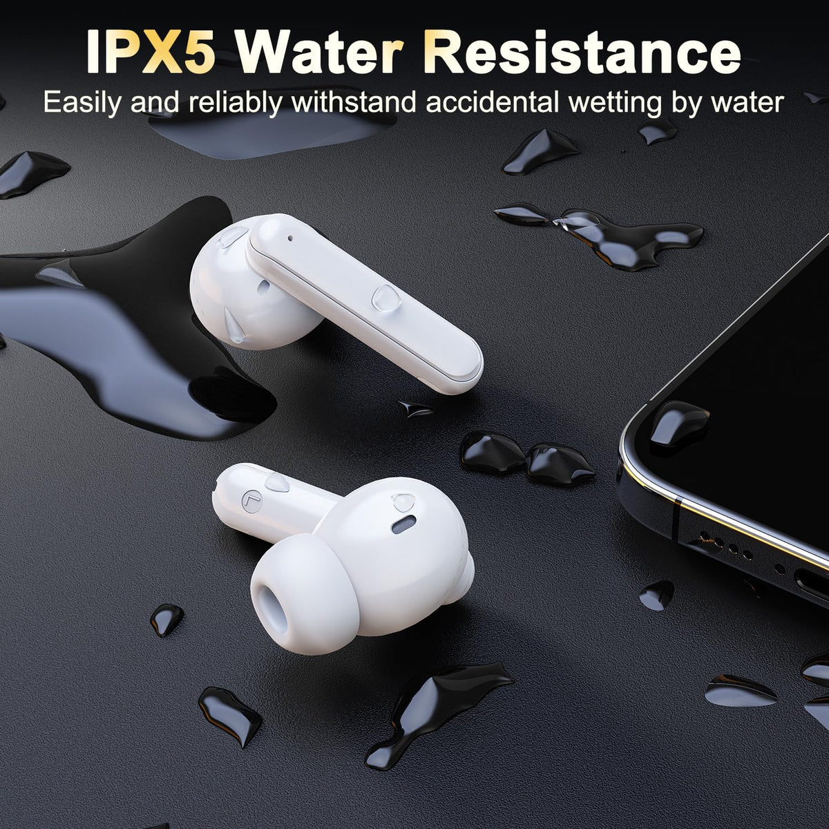 AHORALA earphones Bluetooth-5.4 for stable connections across devices