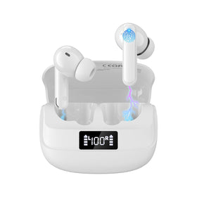 AHORALA earphones compact-case-open view for quick on-the-go use